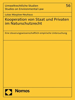 cover image of Kooperation von Staat und Privaten im Naturschutzrecht